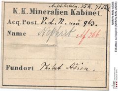 Etiketten zu Nephrit (NHMW-MIN-Af266)